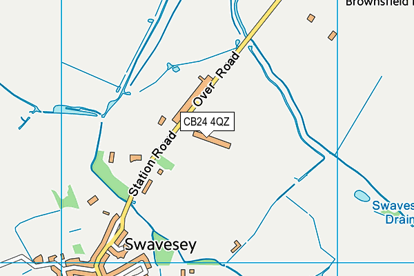 CB24 4QZ map - OS VectorMap District (Ordnance Survey) CB24 4QZ map - OS VectorMap District (Ordnance Survey)