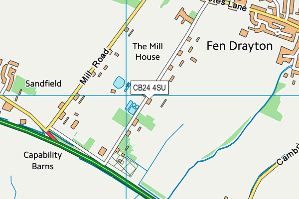 CB24 4SU map - OS VectorMap District (Ordnance Survey) CB24 4SU map - OS VectorMap District (Ordnance Survey)