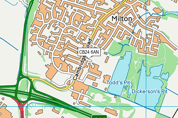 CB24 6AN map - OS VectorMap District (Ordnance Survey) CB24 6AN map - OS VectorMap District (Ordnance Survey)