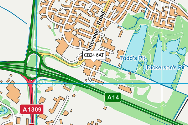 CB24 6AT map - OS VectorMap District (Ordnance Survey) CB24 6AT map - OS VectorMap District (Ordnance Survey)