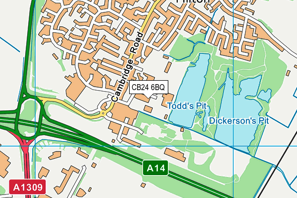 CB24 6BQ map - OS VectorMap District (Ordnance Survey) CB24 6BQ map - OS VectorMap District (Ordnance Survey)