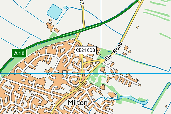 CB24 6DB map - OS VectorMap District (Ordnance Survey)