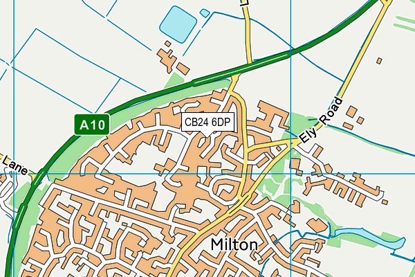 CB24 6DP map - OS VectorMap District (Ordnance Survey) CB24 6DP map - OS VectorMap District (Ordnance Survey)