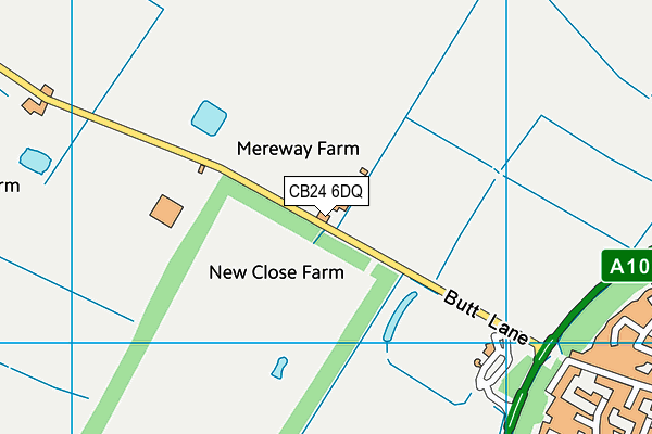 CB24 6DQ map - OS VectorMap District (Ordnance Survey) CB24 6DQ map - OS VectorMap District (Ordnance Survey)