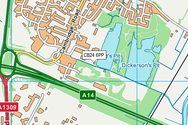 CB24 6PP map - OS VectorMap District (Ordnance Survey) CB24 6PP map - OS VectorMap District (Ordnance Survey)
