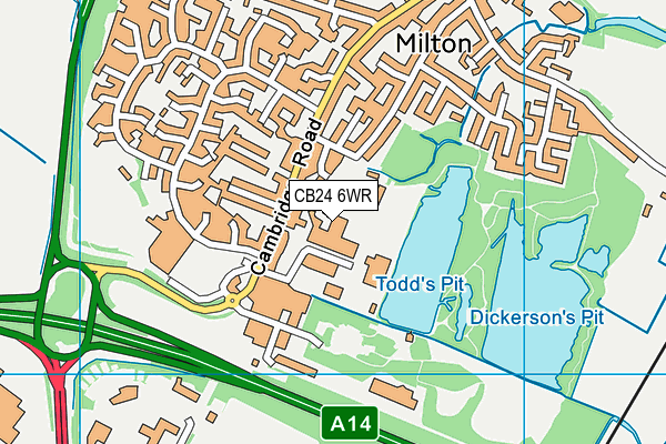 CB24 6WR map - OS VectorMap District (Ordnance Survey) CB24 6WR map - OS VectorMap District (Ordnance Survey)