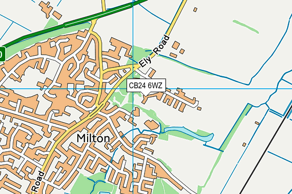 CB24 6WZ map - OS VectorMap District (Ordnance Survey) CB24 6WZ map - OS VectorMap District (Ordnance Survey)