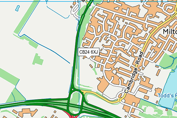 CB24 6XJ map - OS VectorMap District (Ordnance Survey) CB24 6XJ map - OS VectorMap District (Ordnance Survey)