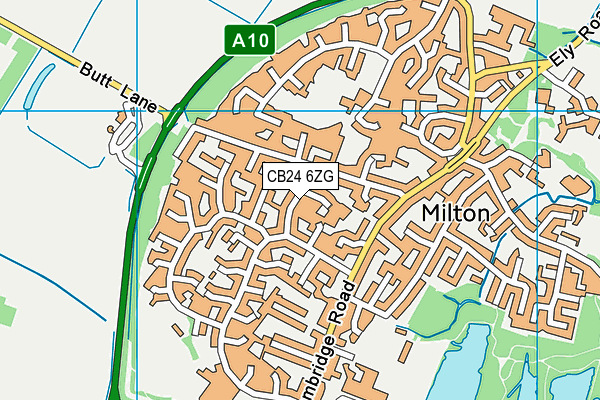 CB24 6ZG map - OS VectorMap District (Ordnance Survey) CB24 6ZG map - OS VectorMap District (Ordnance Survey)