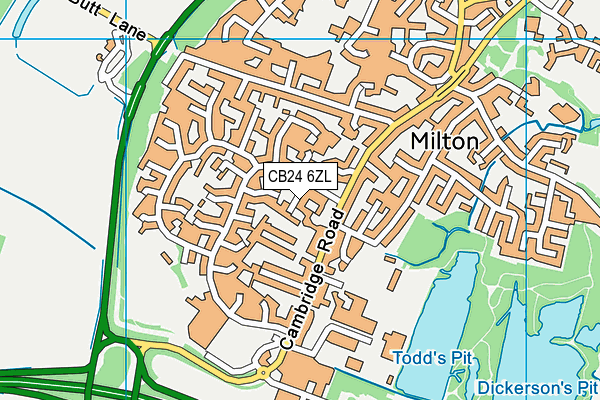 CB24 6ZL map - OS VectorMap District (Ordnance Survey) CB24 6ZL map - OS VectorMap District (Ordnance Survey)