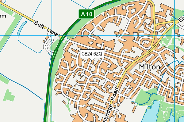 CB24 6ZQ map - OS VectorMap District (Ordnance Survey) CB24 6ZQ map - OS VectorMap District (Ordnance Survey)