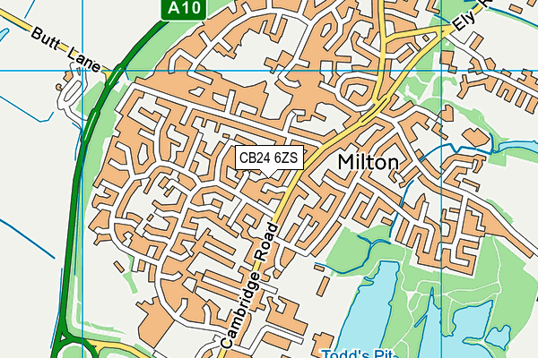 CB24 6ZS map - OS VectorMap District (Ordnance Survey) CB24 6ZS map - OS VectorMap District (Ordnance Survey)