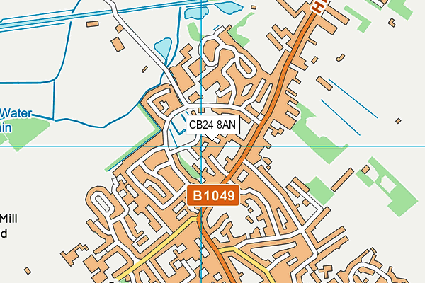 CB24 8AN map - OS VectorMap District (Ordnance Survey) CB24 8AN map - OS VectorMap District (Ordnance Survey)