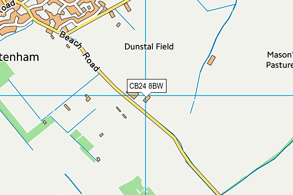 CB24 8BW map - OS VectorMap District (Ordnance Survey)