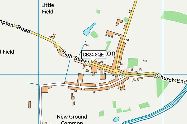 CB24 8QE map - OS VectorMap District (Ordnance Survey) CB24 8QE map - OS VectorMap District (Ordnance Survey)