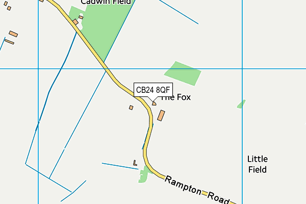 CB24 8QF map - OS VectorMap District (Ordnance Survey) CB24 8QF map - OS VectorMap District (Ordnance Survey)