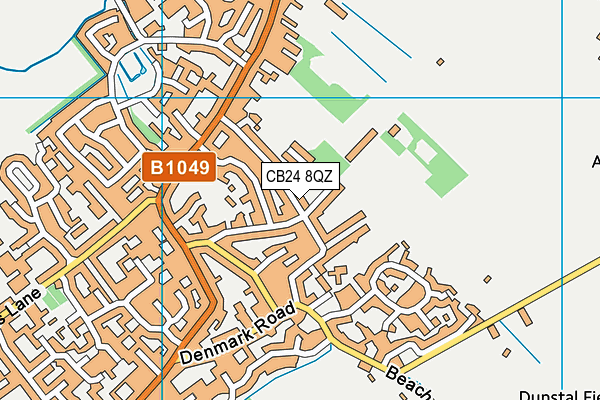 CB24 8QZ map - OS VectorMap District (Ordnance Survey) CB24 8QZ map - OS VectorMap District (Ordnance Survey)