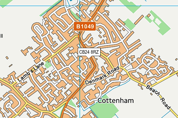 CB24 8RZ map - OS VectorMap District (Ordnance Survey)