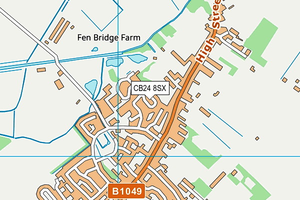CB24 8SX map - OS VectorMap District (Ordnance Survey) CB24 8SX map - OS VectorMap District (Ordnance Survey)