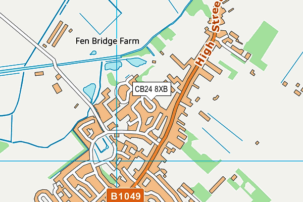 CB24 8XB map - OS VectorMap District (Ordnance Survey) CB24 8XB map - OS VectorMap District (Ordnance Survey)