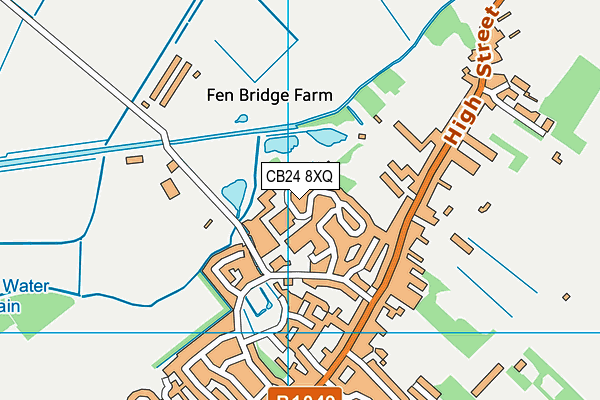 CB24 8XQ map - OS VectorMap District (Ordnance Survey) CB24 8XQ map - OS VectorMap District (Ordnance Survey)