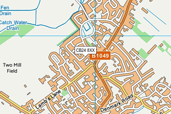 CB24 8XX map - OS VectorMap District (Ordnance Survey) CB24 8XX map - OS VectorMap District (Ordnance Survey)