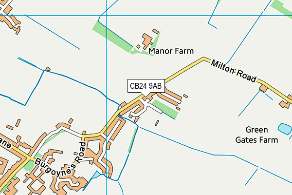 CB24 9AB map - OS VectorMap District (Ordnance Survey) CB24 9AB map - OS VectorMap District (Ordnance Survey)