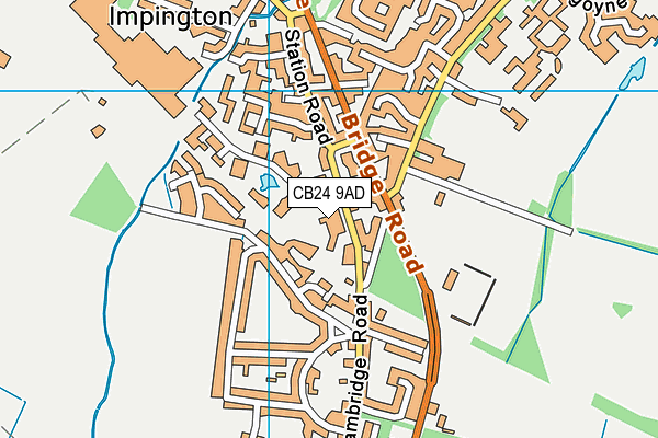 CB24 9AD map - OS VectorMap District (Ordnance Survey) CB24 9AD map - OS VectorMap District (Ordnance Survey)