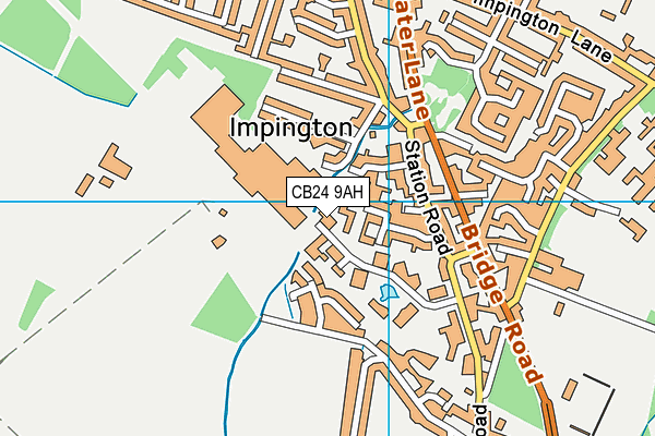 CB24 9AH map - OS VectorMap District (Ordnance Survey) CB24 9AH map - OS VectorMap District (Ordnance Survey)