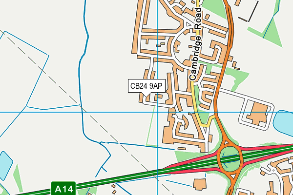 CB24 9AP map - OS VectorMap District (Ordnance Survey) CB24 9AP map - OS VectorMap District (Ordnance Survey)