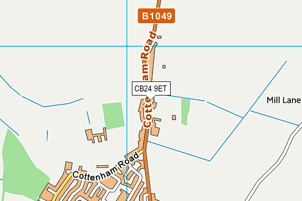 CB24 9ET map - OS VectorMap District (Ordnance Survey) CB24 9ET map - OS VectorMap District (Ordnance Survey)