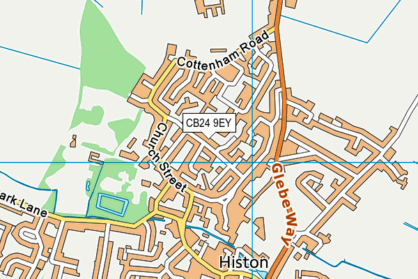 CB24 9EY map - OS VectorMap District (Ordnance Survey) CB24 9EY map - OS VectorMap District (Ordnance Survey)