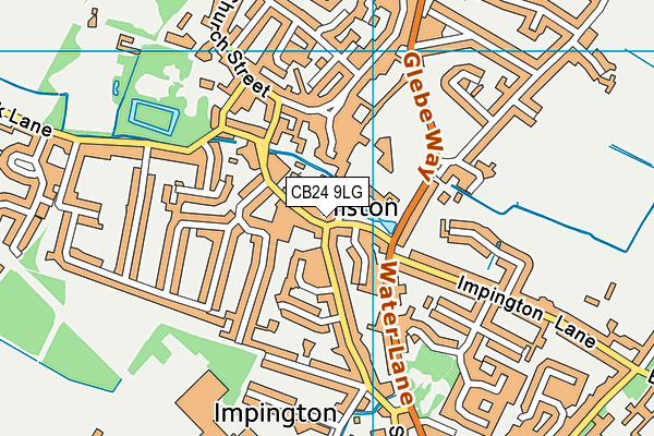 CB24 9LG map - OS VectorMap District (Ordnance Survey) CB24 9LG map - OS VectorMap District (Ordnance Survey)