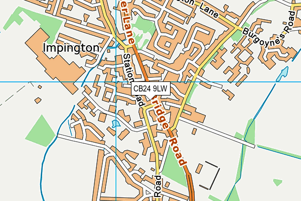 CB24 9LW map - OS VectorMap District (Ordnance Survey) CB24 9LW map - OS VectorMap District (Ordnance Survey)