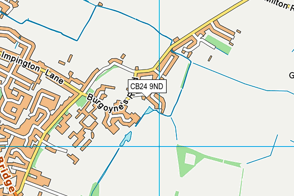 CB24 9ND map - OS VectorMap District (Ordnance Survey) CB24 9ND map - OS VectorMap District (Ordnance Survey)