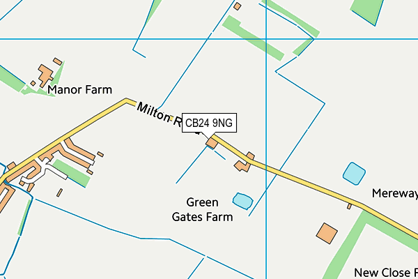 CB24 9NG map - OS VectorMap District (Ordnance Survey) CB24 9NG map - OS VectorMap District (Ordnance Survey)