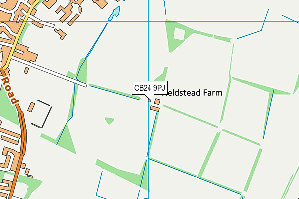 CB24 9PJ map - OS VectorMap District (Ordnance Survey) CB24 9PJ map - OS VectorMap District (Ordnance Survey)