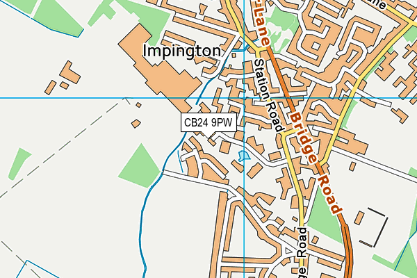 CB24 9PW map - OS VectorMap District (Ordnance Survey) CB24 9PW map - OS VectorMap District (Ordnance Survey)