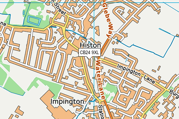 CB24 9XL map - OS VectorMap District (Ordnance Survey) CB24 9XL map - OS VectorMap District (Ordnance Survey)