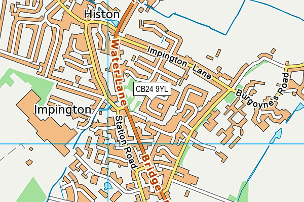 CB24 9YL map - OS VectorMap District (Ordnance Survey) CB24 9YL map - OS VectorMap District (Ordnance Survey)