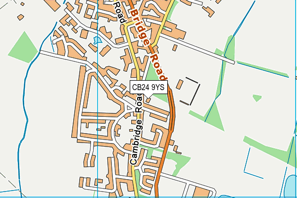 CB24 9YS map - OS VectorMap District (Ordnance Survey) CB24 9YS map - OS VectorMap District (Ordnance Survey)