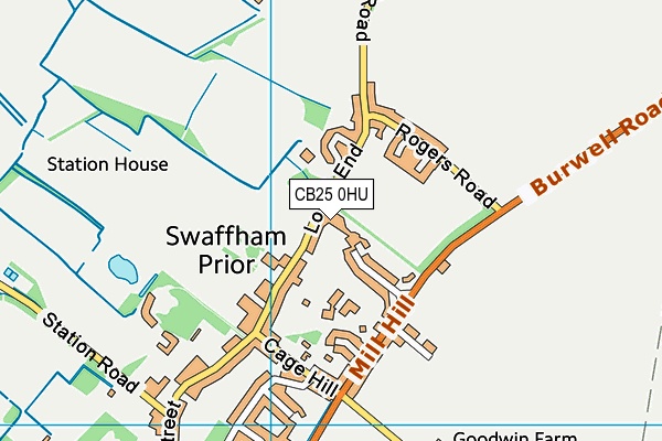 CB25 0HU map - OS VectorMap District (Ordnance Survey) CB25 0HU map - OS VectorMap District (Ordnance Survey)
