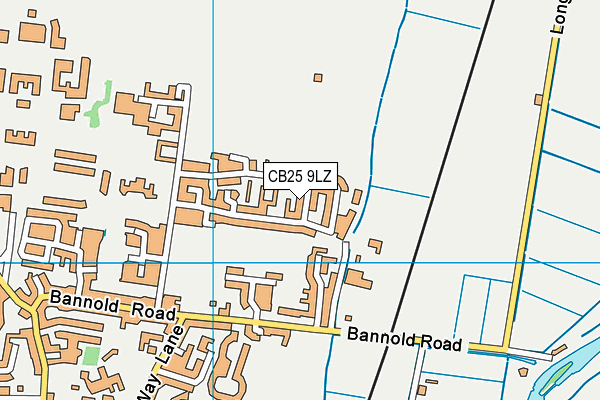CB25 9LZ map - OS VectorMap District (Ordnance Survey) CB25 9LZ map - OS VectorMap District (Ordnance Survey)