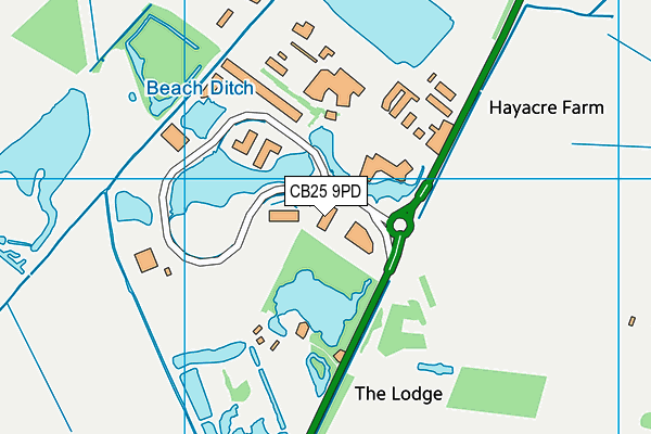 CB25 9PD map - OS VectorMap District (Ordnance Survey)