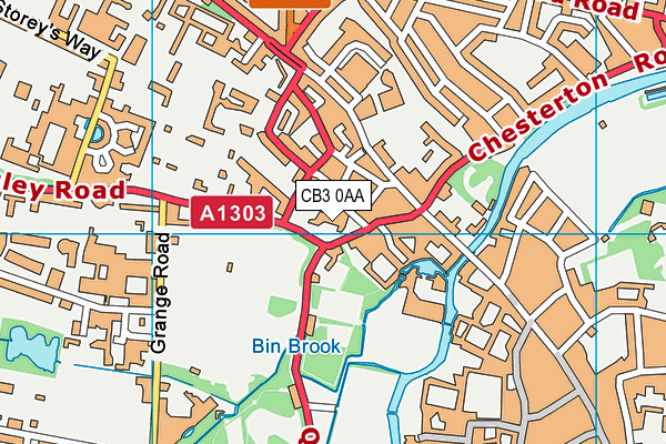 CB3 0AA map - OS VectorMap District (Ordnance Survey) CB3 0AA map - OS VectorMap District (Ordnance Survey)