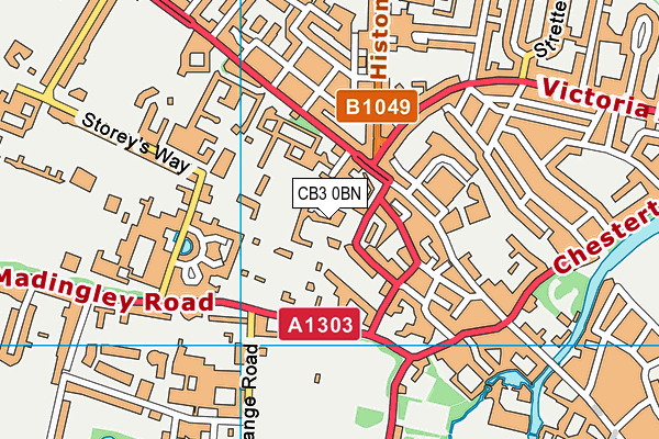 CB3 0BN map - OS VectorMap District (Ordnance Survey) CB3 0BN map - OS VectorMap District (Ordnance Survey)