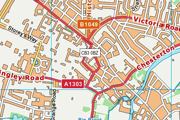 CB3 0BZ map - OS VectorMap District (Ordnance Survey) CB3 0BZ map - OS VectorMap District (Ordnance Survey)