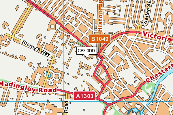 CB3 0DD map - OS VectorMap District (Ordnance Survey) CB3 0DD map - OS VectorMap District (Ordnance Survey)