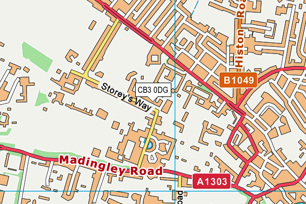 CB3 0DG map - OS VectorMap District (Ordnance Survey) CB3 0DG map - OS VectorMap District (Ordnance Survey)