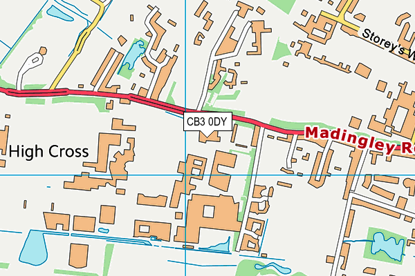 CB3 0DY map - OS VectorMap District (Ordnance Survey)